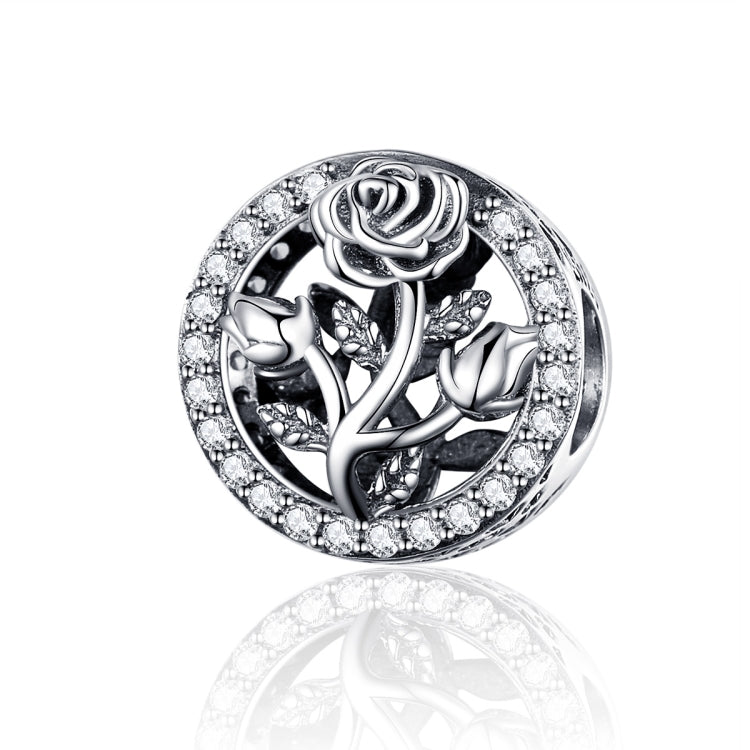 S925 Sterling-Silber Rosenblüten-Perlen-DIY-Armband-Zubehör, SCC1189