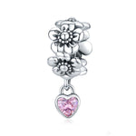 S925 Sterlingsilber Blumenperle DIY Armband Zubehör, SCC1485