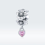 S925 Sterlingsilber Blumenperle DIY Armband Zubehör, SCC1485