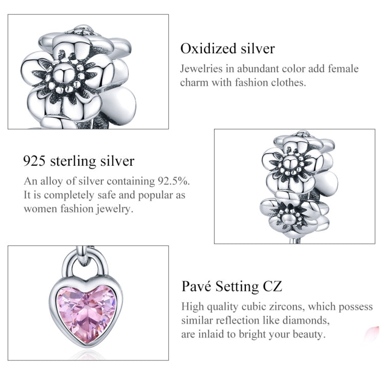 S925 Sterlingsilber Blumenperle DIY Armband Zubehör, SCC1485