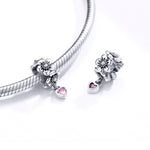 S925 Sterlingsilber Blumenperle DIY Armband Zubehör, SCC1485
