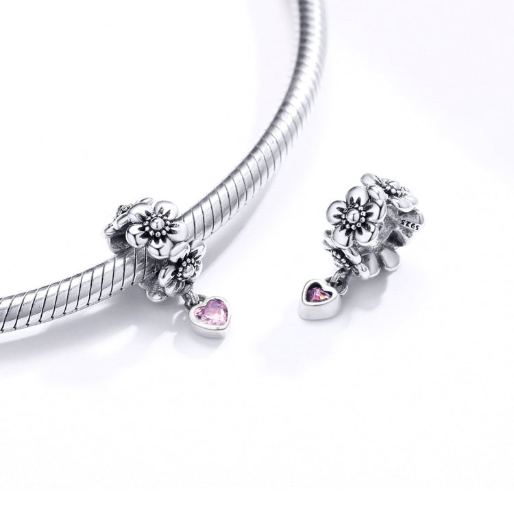 S925 Sterlingsilber Blumenperle DIY Armband Zubehör, SCC1485