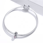 S925 Sterlingsilber Blumenperle DIY Armband Zubehör, SCC1485