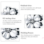 Blumenperlen-Armbandzubehör aus 925er Sterlingsilber, SCC1486