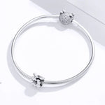 Blumenperlen-Armbandzubehör aus 925er Sterlingsilber, SCC1486