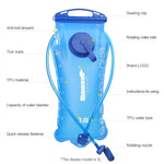 Rhinowalk Fahrrad-Wasserbeutel 2L/3L mit voller Öffnung, Outdoor-Trinkwasserbeutel, Trinkausrüstung, RK18101 blau 2L, RK18101 rot 2L, RK18103 blau 3L