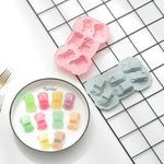 6x kreative Kuchen-Schokoladenform 3D-Auto-Cartoon-Haushaltssilikon-Backeisform, 3D-Autoform (Blau), 3D-Autoform (Pink)