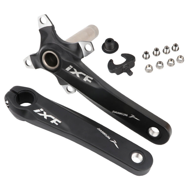 JIANKUN IXF Mountainbike Hohlkurbel modifizierte Einzelplatte linke und rechte Kurbeln Kurbelwelle Tretlagerachse, linke und rechte Kurbel, linke und rechte Kurbel + Tretlager