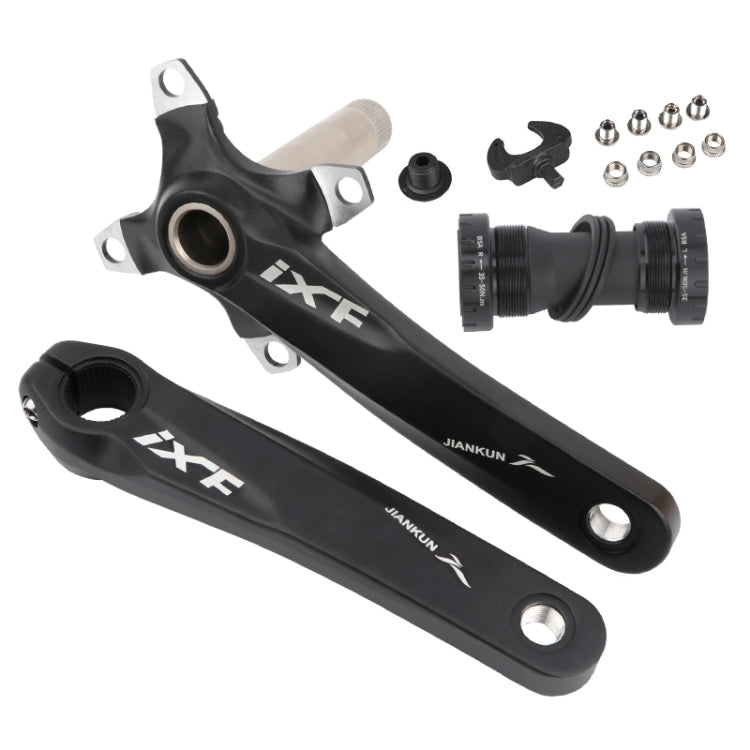 JIANKUN IXF Mountainbike Hohlkurbel modifizierte Einzelplatte linke und rechte Kurbeln Kurbelwelle Tretlagerachse, linke und rechte Kurbel, linke und rechte Kurbel + Tretlager