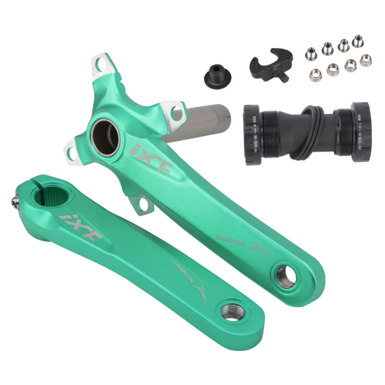 JIANKUN IXF Mountainbike Hohlkurbel modifizierte Einzelplatte linke und rechte Kurbeln Kurbelwelle Tretlagerachse, linke und rechte Kurbel, linke und rechte Kurbel + Tretlager