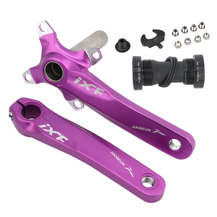 JIANKUN IXF Mountainbike Hohlkurbel modifizierte Einzelplatte linke und rechte Kurbeln Kurbelwelle Tretlagerachse, linke und rechte Kurbel, linke und rechte Kurbel + Tretlager