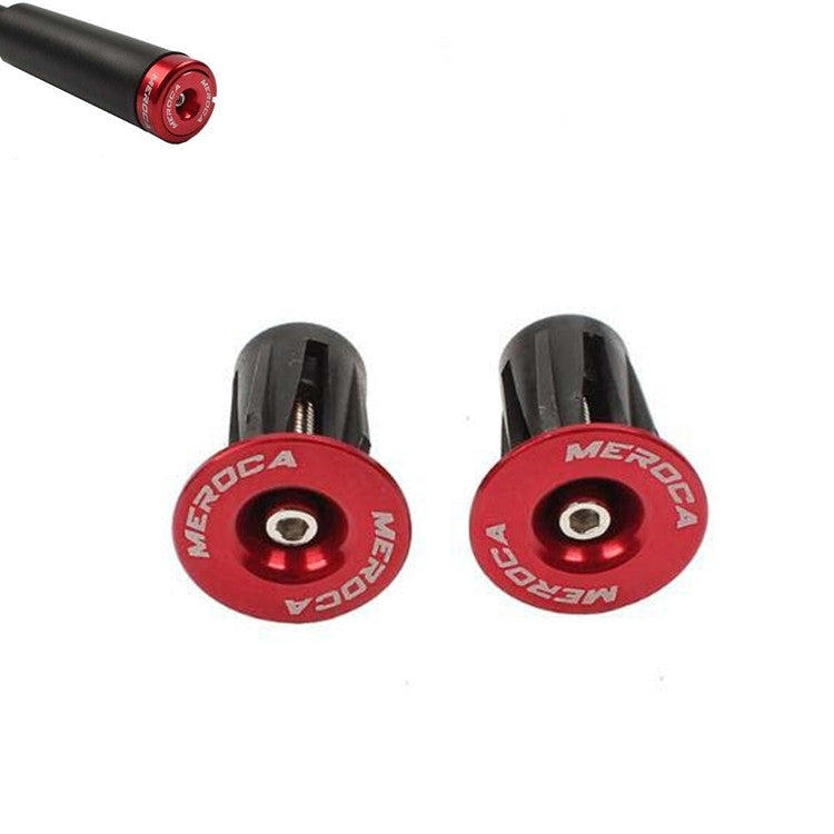 1 Paar MEROCA Mountainbike Erweiterungsschloss Lenkerstopfen Rennrad Fahrrad Lenkerstopfen Endkappe, Schwarz, Rot, Blau, Grün, Lila, Gold, Titan, galvanisch bunt