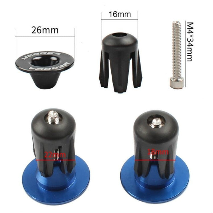 1pair MEROCA Mountain Bike Expansion Lock Bar Plug Road Bike Bicycle Bar Plug End Cover, Black, Red, Blue, Green, Purple, Gold, Titanium, Electroplating Colorful