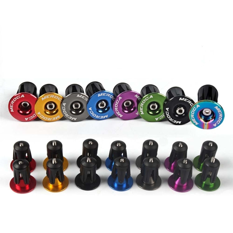 1pair MEROCA Mountain Bike Expansion Lock Bar Plug Road Bike Bicycle Bar Plug End Cover, Black, Red, Blue, Green, Purple, Gold, Titanium, Electroplating Colorful