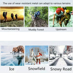 DM-1601 1 Paar Outdoor Bergsteiger Schnee-Eis-Oberflächen-7-Zahn-Steigeisen Zinklegierungsspitzen Silikon-Antirutsch-Schuhüberzüge, DM-1601 Schuhüberzug