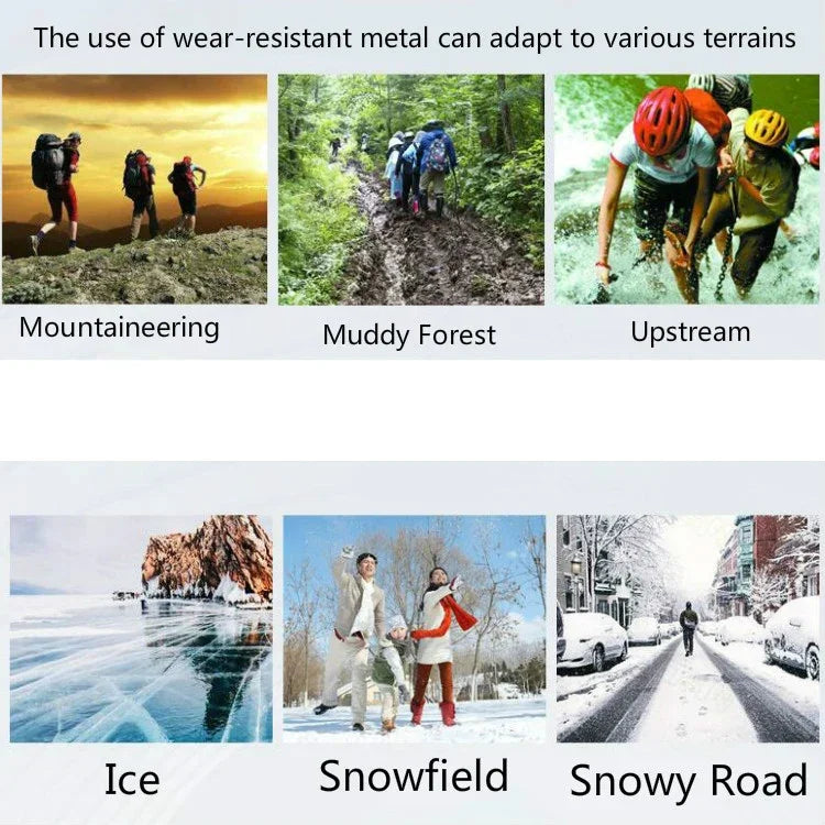 DM-1601 1 Paar Outdoor Bergsteiger Schnee-Eis-Oberflächen-7-Zahn-Steigeisen Zinklegierungsspitzen Silikon-Antirutsch-Schuhüberzüge, DM-1601 Schuhüberzug