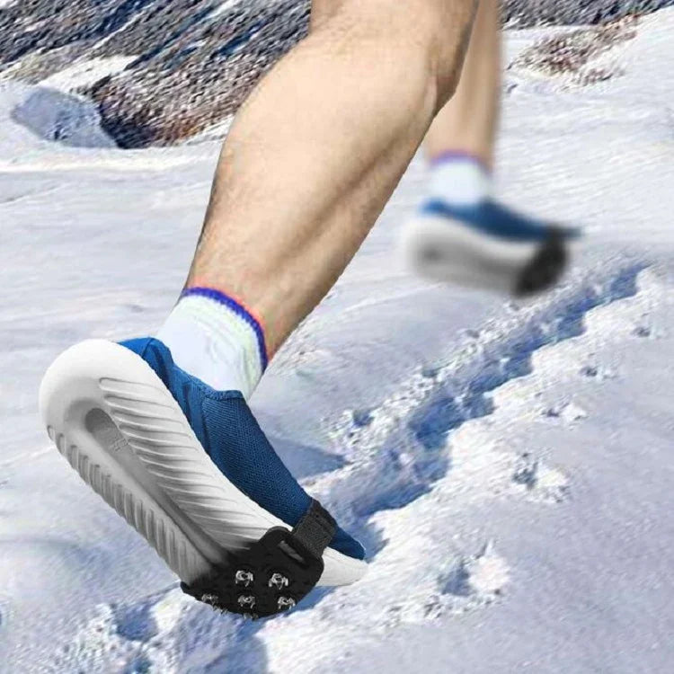 DM-1601 1 Paar Outdoor Bergsteiger Schnee-Eis-Oberflächen-7-Zahn-Steigeisen Zinklegierungsspitzen Silikon-Antirutsch-Schuhüberzüge, DM-1601 Schuhüberzug