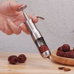 Edelstahl-Entsteiner für rote Datteln, Kirsch-Entkerner, klein, groß