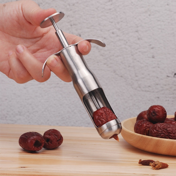 Edelstahl-Entsteiner für rote Datteln, Kirsch-Entkerner, klein, groß