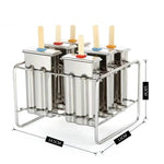 Edelstahl DIY Eisform Haushalt Popsicle Eisform, 6 flache doppelte Rillen, 6 runde doppelte Rillen, 3 flache 3 runde doppelte Rillen, 6 Wassermelonenschalen Doppelschlitz