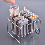 Edelstahl DIY Eisform Haushalt Popsicle Eisform, 6 flache doppelte Rillen, 6 runde doppelte Rillen, 3 flache 3 runde doppelte Rillen, 6 Wassermelonenschalen Doppelschlitz