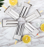 Edelstahl DIY Eisform Haushalt Popsicle Eisform, 6 flache doppelte Rillen, 6 runde doppelte Rillen, 3 flache 3 runde doppelte Rillen, 6 Wassermelonenschalen Doppelschlitz