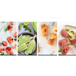 Edelstahl DIY Eisform Haushalt Popsicle Eisform, 6 flache doppelte Rillen, 6 runde doppelte Rillen, 3 flache 3 runde doppelte Rillen, 6 Wassermelonenschalen Doppelschlitz