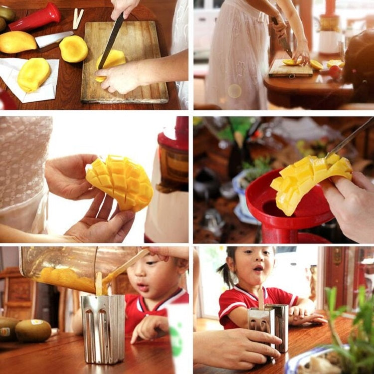 Edelstahl DIY Eisform Haushalt Popsicle Eisform, 6 flache doppelte Rillen, 6 runde doppelte Rillen, 3 flache 3 runde doppelte Rillen, 6 Wassermelonenschalen Doppelschlitz
