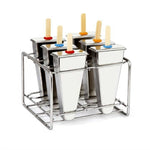 Edelstahl DIY Eisform Haushalt Popsicle Eisform, 6 flache doppelte Rillen, 6 runde doppelte Rillen, 3 flache 3 runde doppelte Rillen, 6 Wassermelonenschalen Doppelschlitz