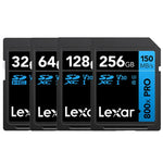 Lexar SD-800X Pro High Speed SD Speicherkarte für Spiegelreflexkameras, 32GB, 64GB