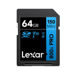 Lexar SD-800X Pro High Speed SD Speicherkarte für Spiegelreflexkameras, 32GB, 64GB