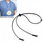 10 Stück Masken-Anti-Verlust-einstellbares Lanyard und Ohrhaken, Kaschmir, Weiß, Schwarz, Gelb, Grün, Blau, Rosa, Rot, Grau