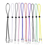 10 Stück Masken-Anti-Verlust-einstellbares Lanyard und Ohrhaken, Kaschmir, Weiß, Schwarz, Gelb, Grün, Blau, Rosa, Rot, Grau