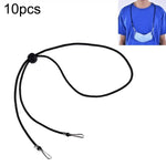 10 Stück Masken-Anti-Verlust-einstellbares Lanyard und Ohrhaken, Kaschmir, Weiß, Schwarz, Gelb, Grün, Blau, Rosa, Rot, Grau