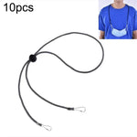 10 Stück Masken-Anti-Verlust-einstellbares Lanyard und Ohrhaken, Kaschmir, Weiß, Schwarz, Gelb, Grün, Blau, Rosa, Rot, Grau