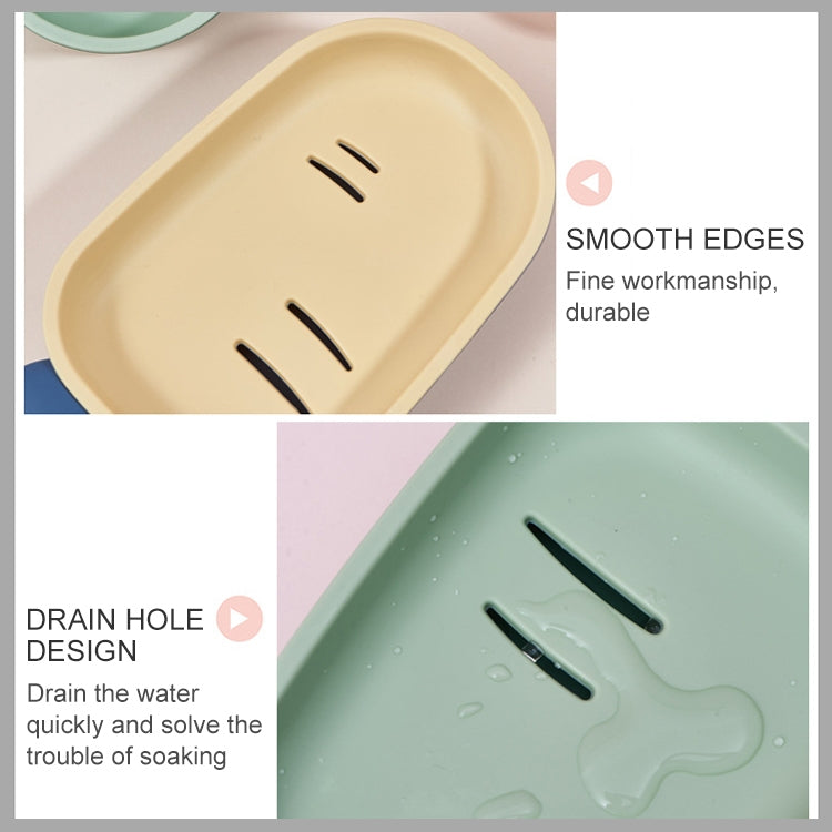 3 Stück kreative niedliche Abtropf-Doppelschicht-Haushaltsseifenschale mit Deckel, Seifenhalter, Grün, Weiß, Gelb, Pink