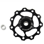 MEROCA Metalllager Mountainbike Rennrad Hinteres Schaltwerk Führungsrad 11T/13T Führungsrad, 11T Schwarz, 13T Schwarz, 11T Rot, 13T Rot, 11T Blau, 13T Blau, 11T Lila, 13T Lila, 11T Silber, 13T Silber, 11T Galvanisch Bunt