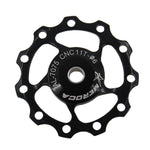 MEROCA Metalllager Mountainbike Rennrad Hinteres Schaltwerk Führungsrad 11T/13T Führungsrad, 11T Schwarz, 13T Schwarz, 11T Rot, 13T Rot, 11T Blau, 13T Blau, 11T Lila, 13T Lila, 11T Silber, 13T Silber, 11T Galvanisch Bunt