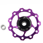 MEROCA Metalllager Mountainbike Rennrad Hinteres Schaltwerk Führungsrad 11T/13T Führungsrad, 11T Schwarz, 13T Schwarz, 11T Rot, 13T Rot, 11T Blau, 13T Blau, 11T Lila, 13T Lila, 11T Silber, 13T Silber, 11T Galvanisch Bunt