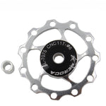 MEROCA Metalllager Mountainbike Rennrad Hinteres Schaltwerk Führungsrad 11T/13T Führungsrad, 11T Schwarz, 13T Schwarz, 11T Rot, 13T Rot, 11T Blau, 13T Blau, 11T Lila, 13T Lila, 11T Silber, 13T Silber, 11T Galvanisch Bunt