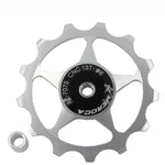 MEROCA Metalllager Mountainbike Rennrad Hinteres Schaltwerk Führungsrad 11T/13T Führungsrad, 11T Schwarz, 13T Schwarz, 11T Rot, 13T Rot, 11T Blau, 13T Blau, 11T Lila, 13T Lila, 11T Silber, 13T Silber, 11T Galvanisch Bunt