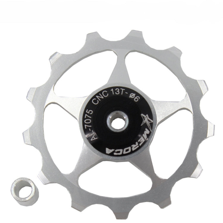 MEROCA Metalllager Mountainbike Rennrad Hinteres Schaltwerk Führungsrad 11T/13T Führungsrad, 11T Schwarz, 13T Schwarz, 11T Rot, 13T Rot, 11T Blau, 13T Blau, 11T Lila, 13T Lila, 11T Silber, 13T Silber, 11T Galvanisch Bunt