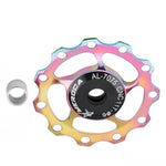 MEROCA Metalllager Mountainbike Rennrad Hinteres Schaltwerk Führungsrad 11T/13T Führungsrad, 11T Schwarz, 13T Schwarz, 11T Rot, 13T Rot, 11T Blau, 13T Blau, 11T Lila, 13T Lila, 11T Silber, 13T Silber, 11T Galvanisch Bunt