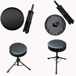 Runder Hocker mit Metallhalterung und Hubfunktion, universelle Bank für Musikinstrumente, runder Hocker mit Hubfunktion