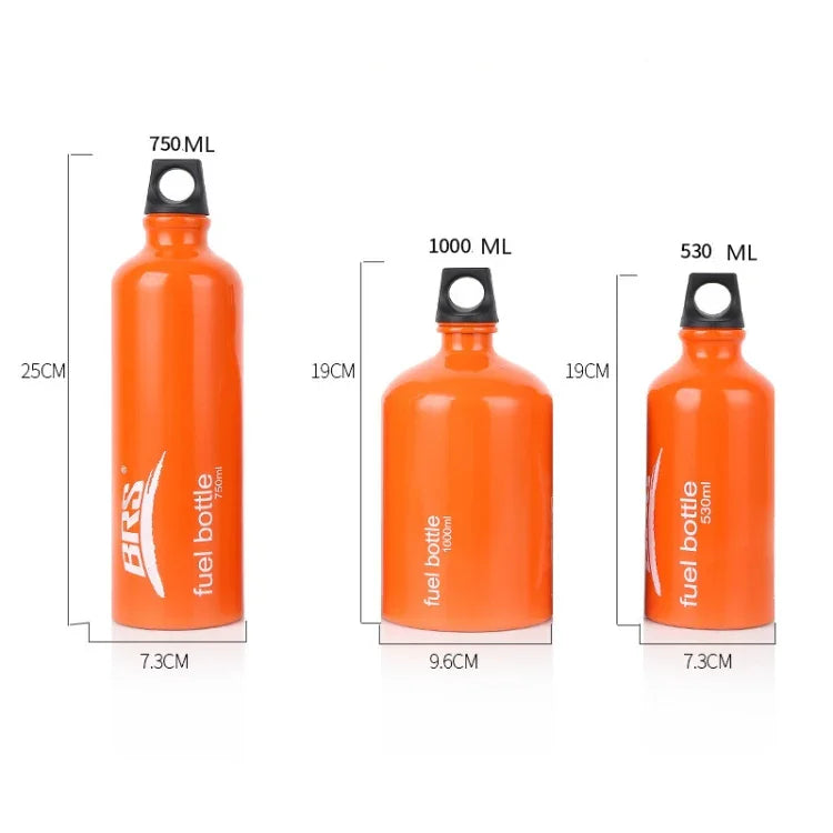 BRS Outdoor-Brennstoffflasche aus Aluminiumlegierung, 750 ml, 1000 ml, 530 ml