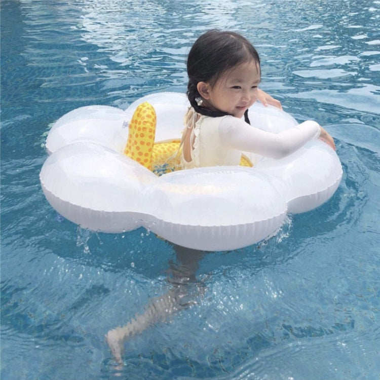Kinder Sonnenblumen-Sitzring Schwimmring Baby aufblasbarer Rettungsring mit Kissen, Sonnenblumen-Sitzring