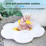 Kinder Sonnenblumen-Sitzring Schwimmring Baby aufblasbarer Rettungsring mit Kissen, Sonnenblumen-Sitzring