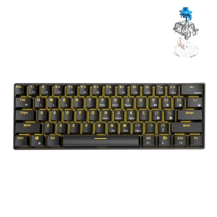 RK61 61 Tasten Bluetooth / kabellose Dual-Mode-Tablet-Mobile-Gaming-Mechanische Tastatur, Kabellänge: 1,5 m, Tea Shaft, Green Shaft, Red Shaft