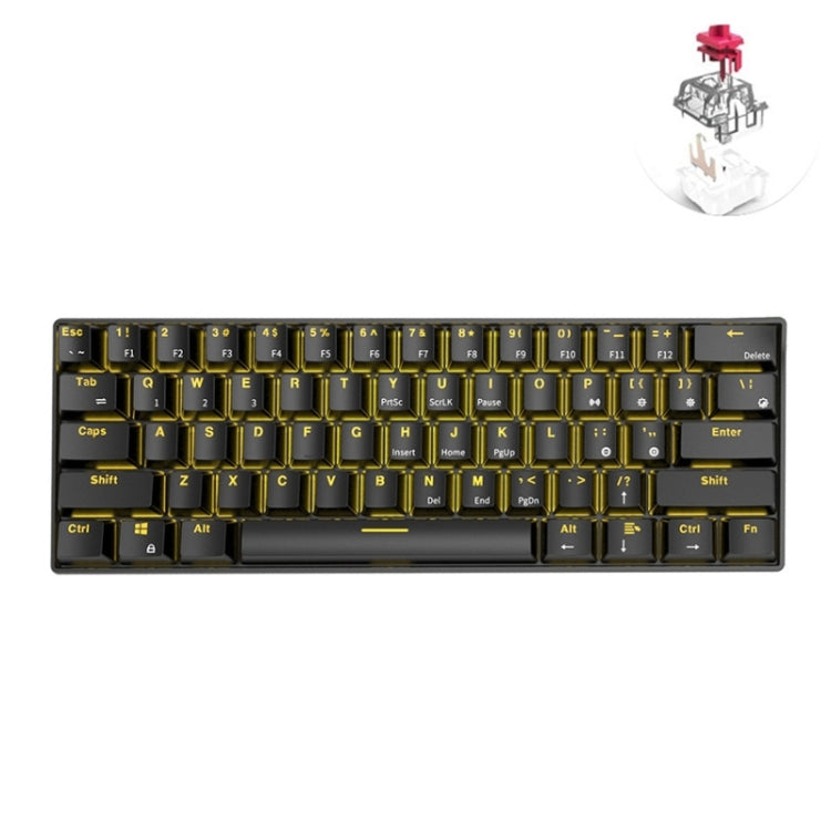 RK61 61 Tasten Bluetooth / kabellose Dual-Mode-Tablet-Mobile-Gaming-Mechanische Tastatur, Kabellänge: 1,5 m, Tea Shaft, Green Shaft, Red Shaft