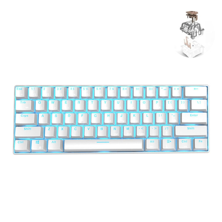RK61 61 Tasten Bluetooth / kabellose Dual-Mode-Tablet-Mobile-Gaming-Mechanische Tastatur, Kabellänge: 1,5 m, Tea Shaft, Green Shaft, Red Shaft